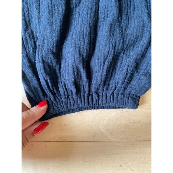 L*SPACE Bnwot One Piece Tie Strap Black Jumpsuit Size Medium New Jogger - Picture 6 of 7